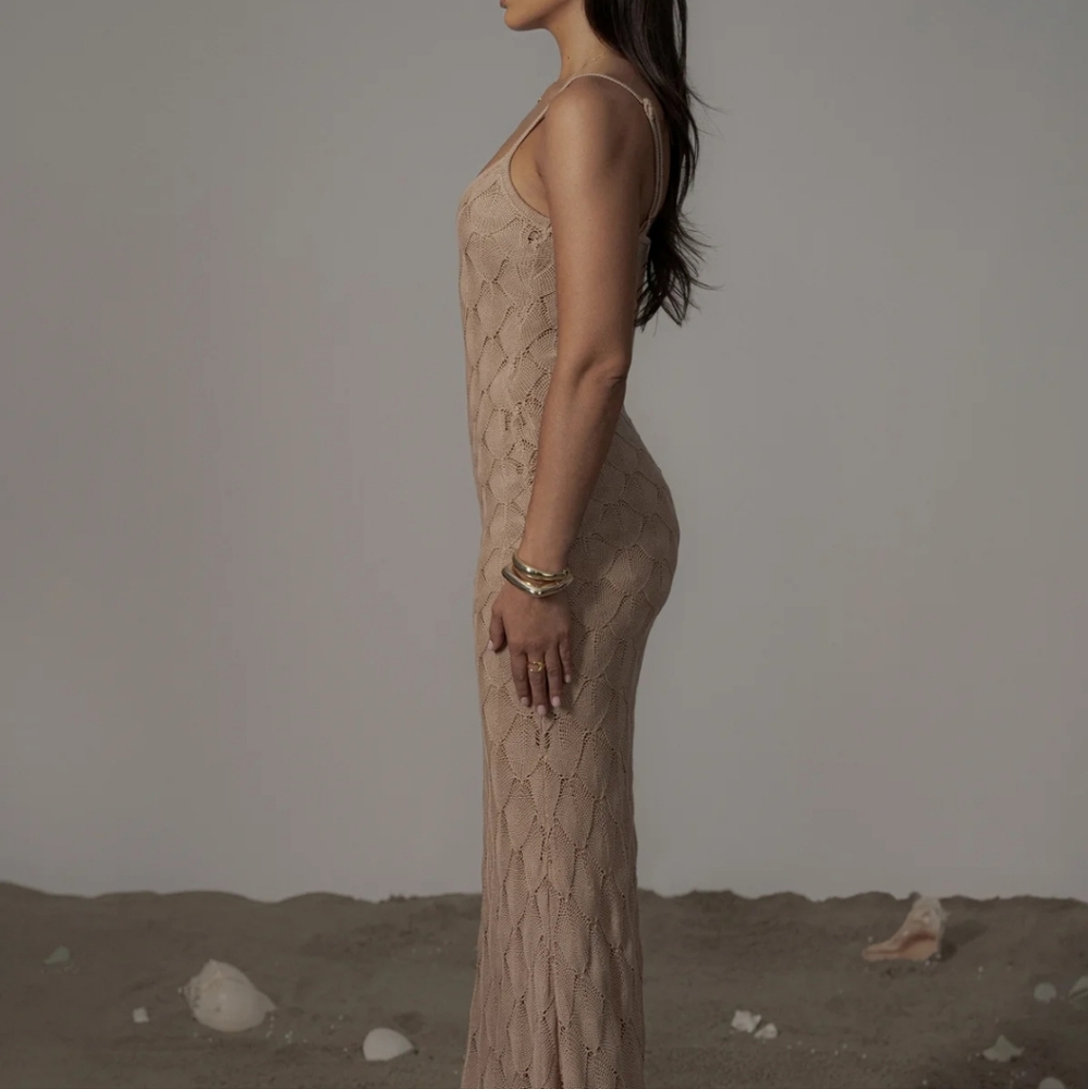 Elegant Tan Dress - Picture 6 of 13